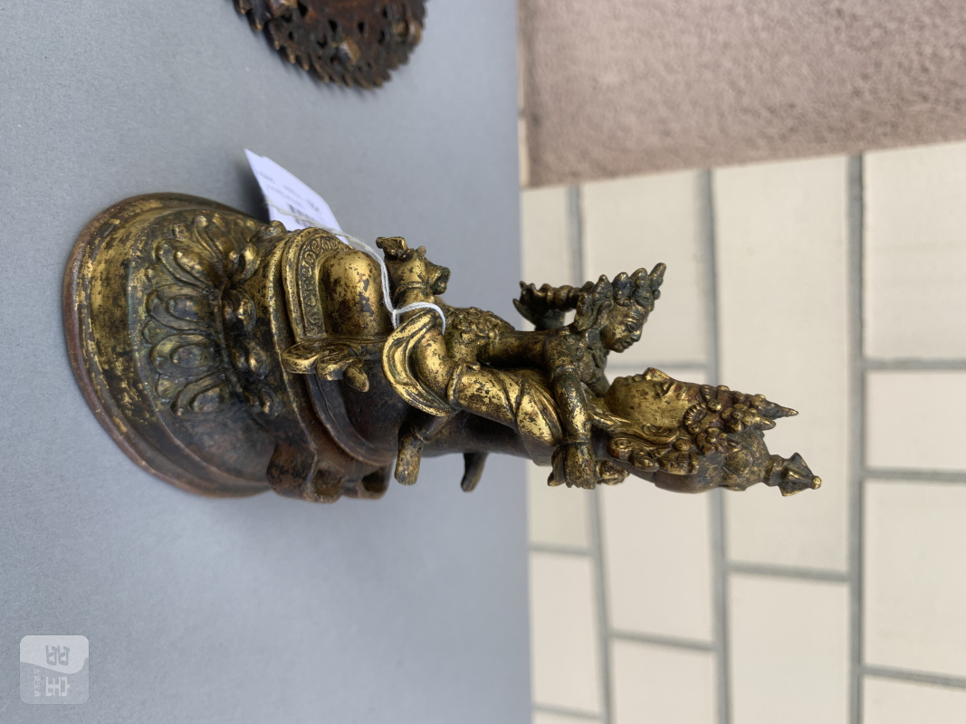 A GILT-COPPER FIGURE OF VAJRADHARA AND HIS CONSORT - 图12